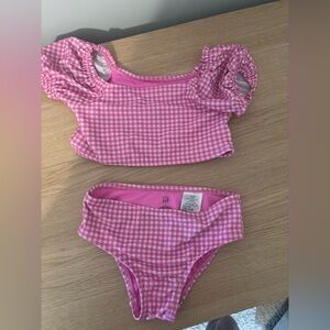 Pink Gingham Two-Piece Swimsuit 5T